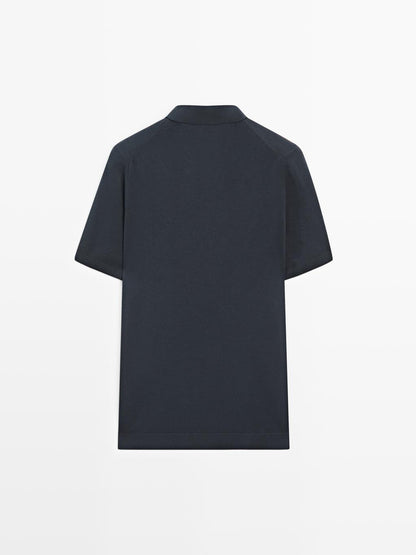 100% cotton knit short sleeve polo shirt