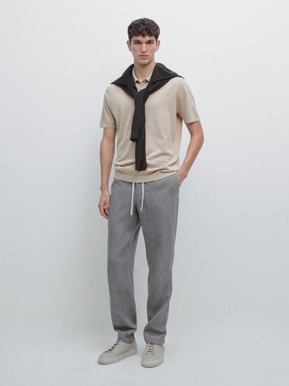 100% cotton knit short sleeve polo shirt