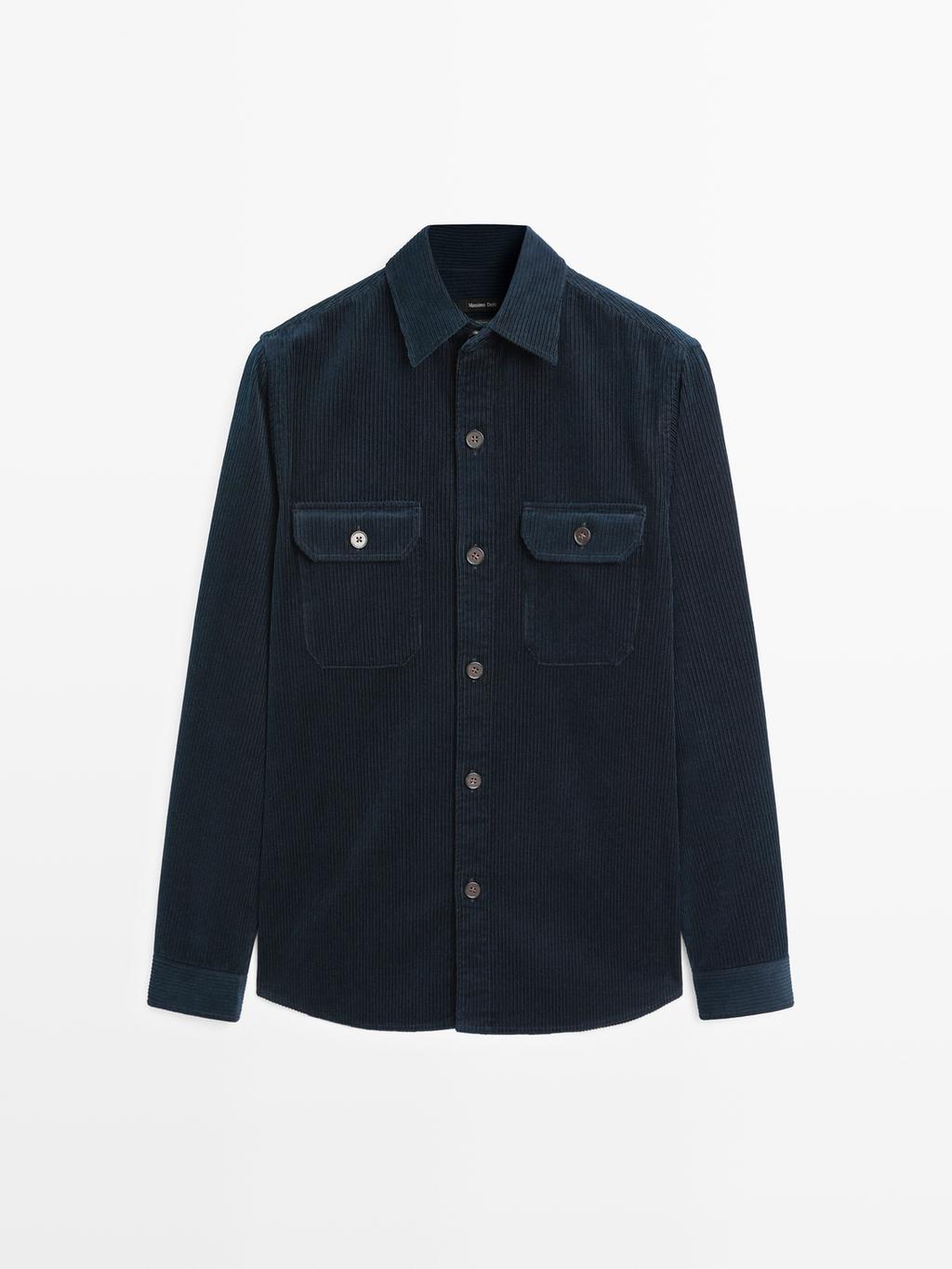 Corduroy overshirt with pockets