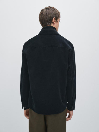 Corduroy overshirt with pockets