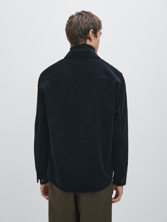 Corduroy overshirt with pockets