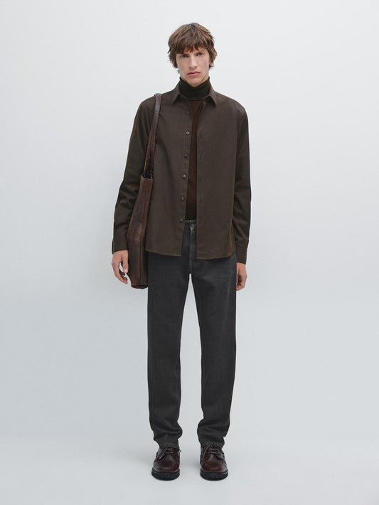 Regular fit twill shirt