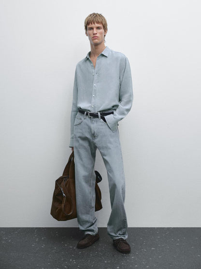 Regular fit shirt with maltinto finish