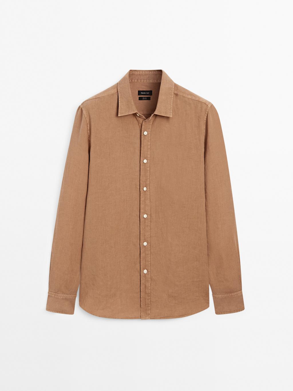 Regular fit shirt with maltinto finish