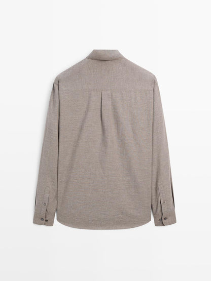 Soft regular fit melange shirt