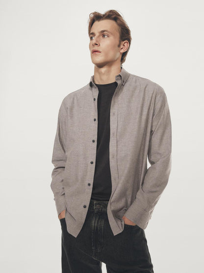 Soft regular fit melange shirt