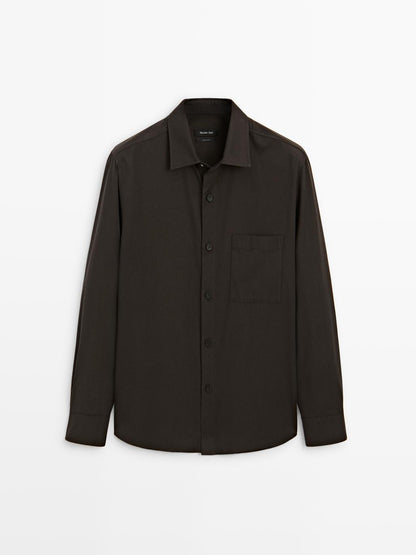 Relaxed fit shirt with pocket