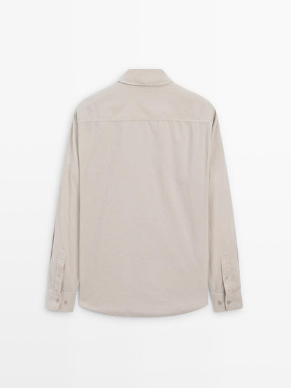 Regular fit needlecord shirt