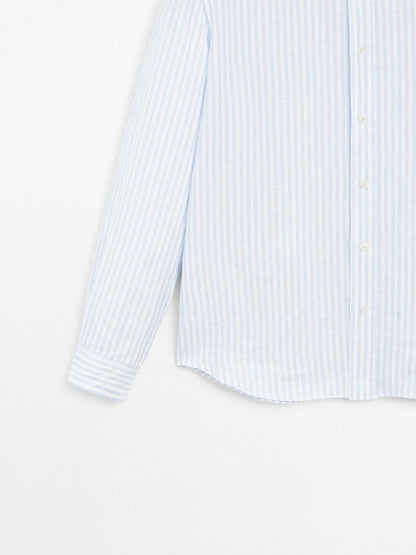 Slim fit 100% linen shirt