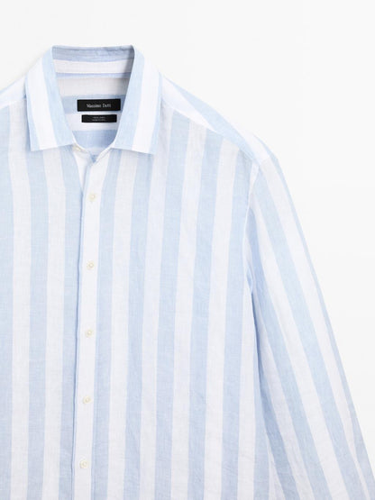 Regular fit wide stripe shirt