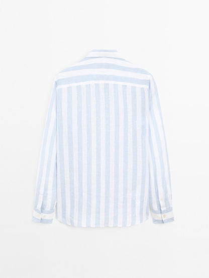 Regular fit wide stripe shirt