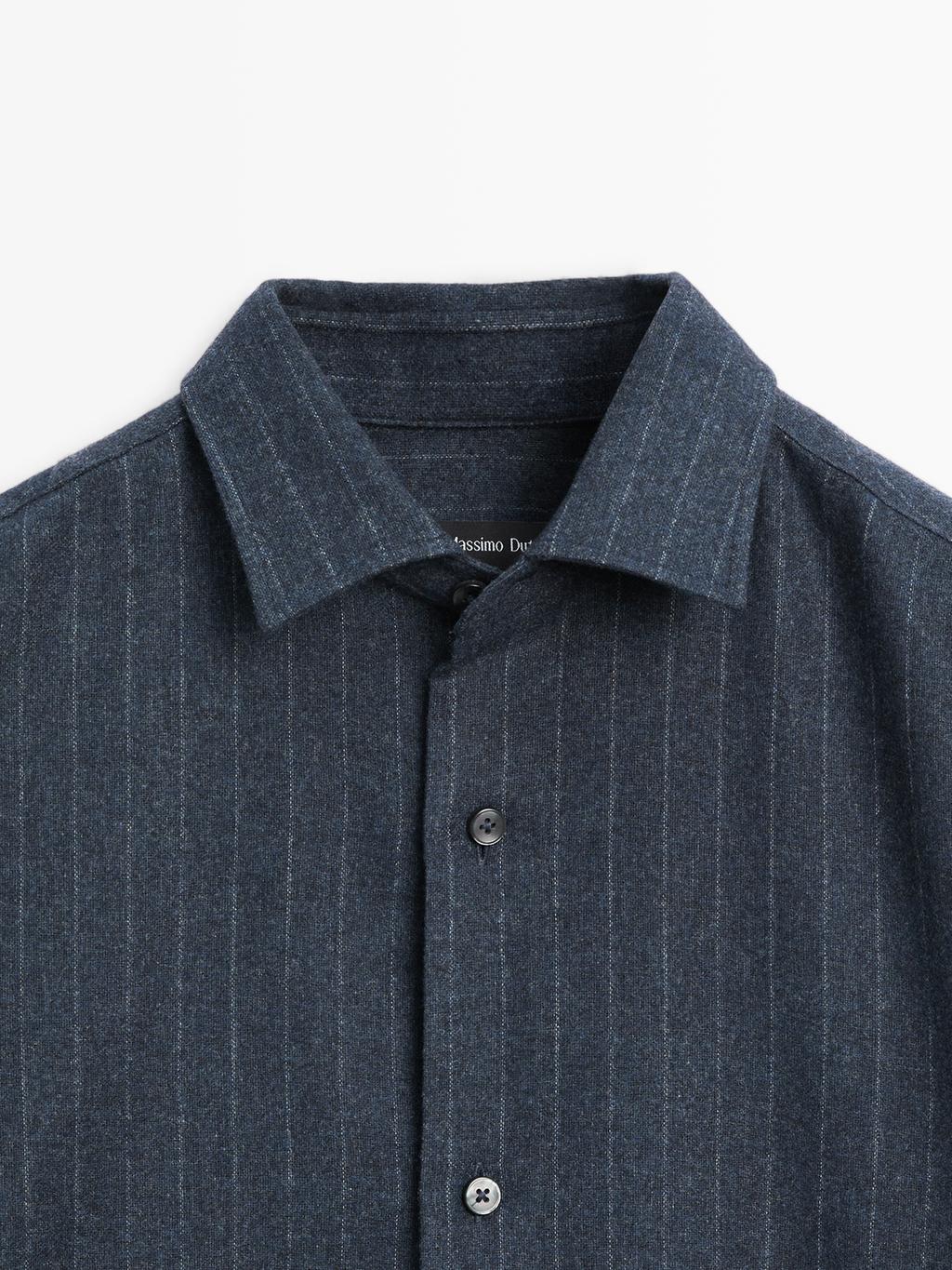 Regular fit pinstriped shirt