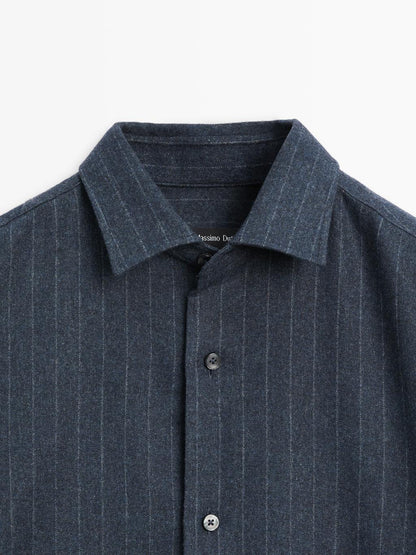 Regular fit pinstriped shirt