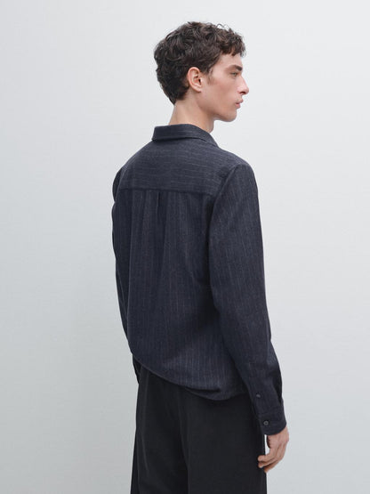 Regular fit pinstriped shirt