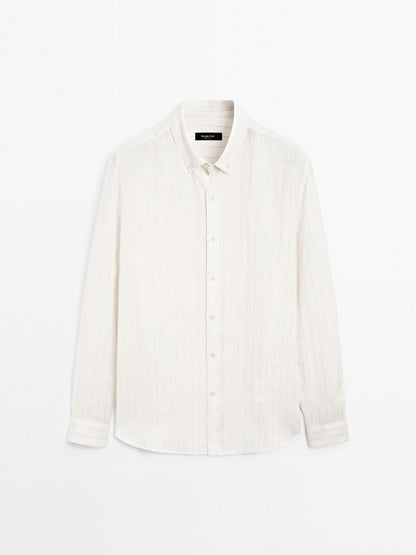 Regular fit pinstripe shirt