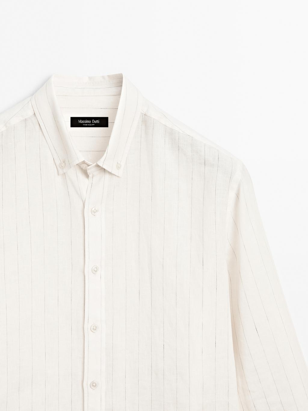 Regular fit pinstripe shirt