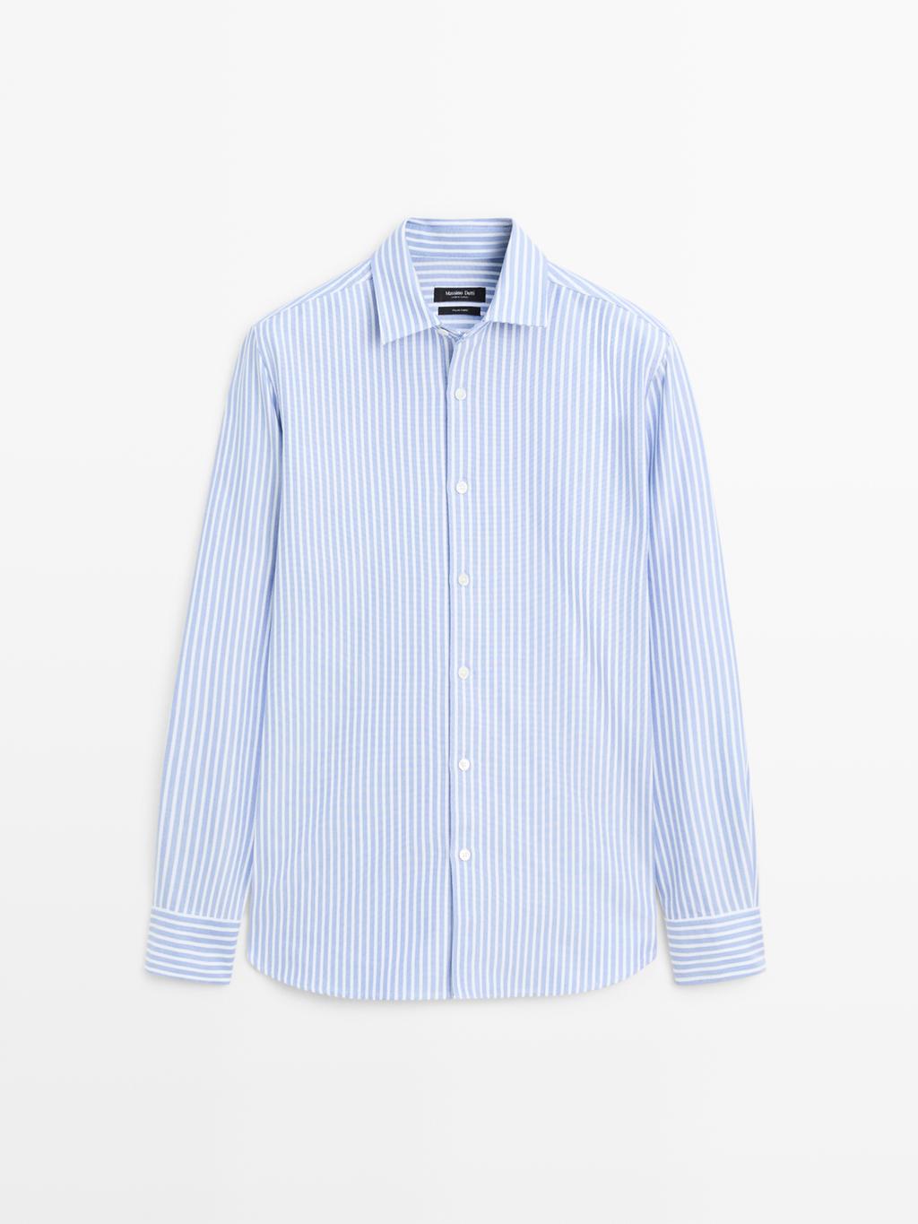 Regular-fit striped oxford shirt