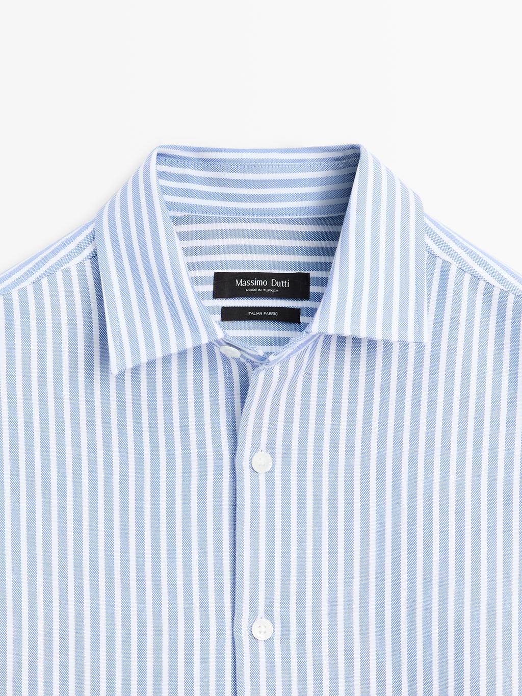 Regular-fit striped oxford shirt