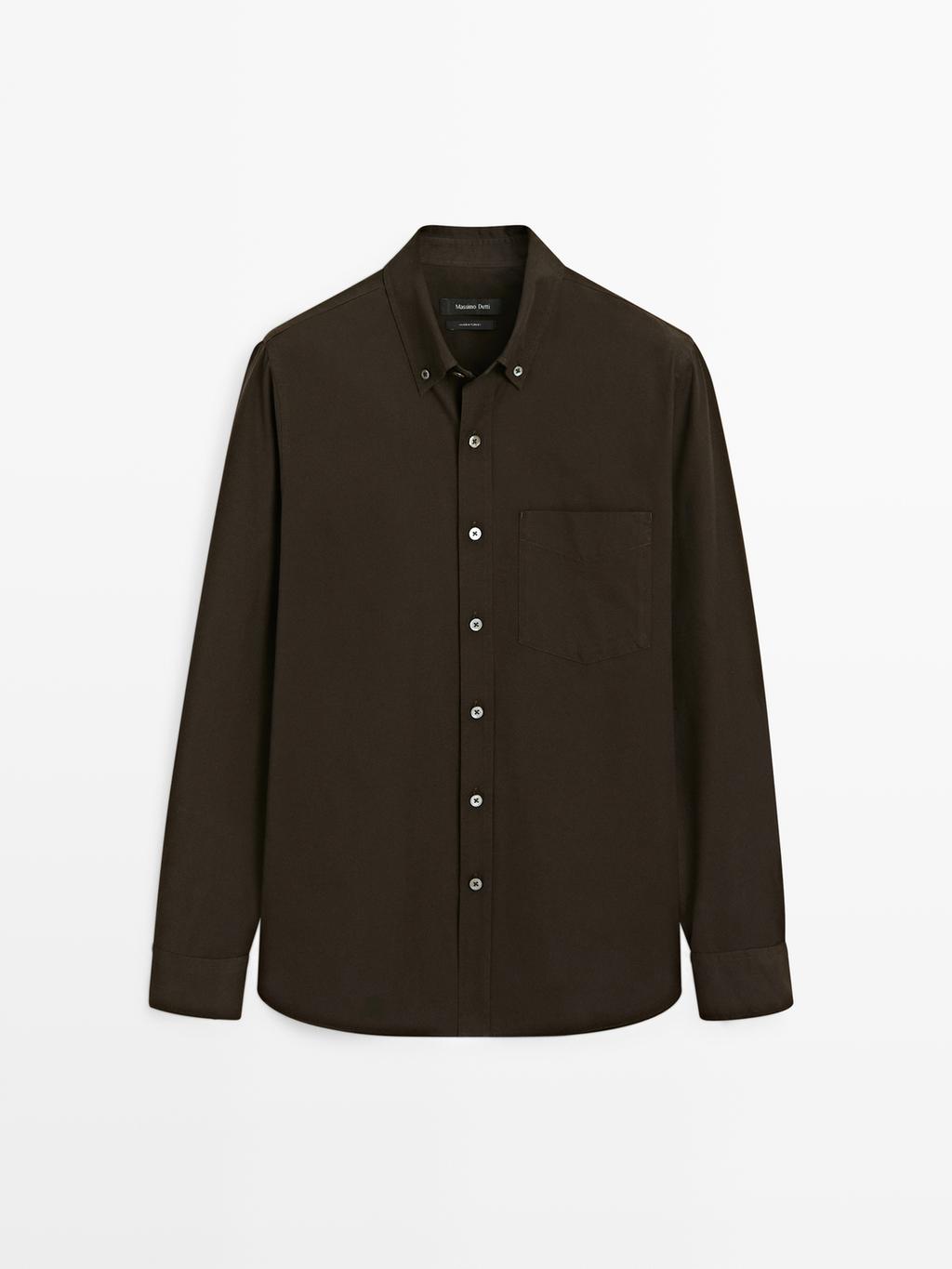 Regular-fit shirt with pocket