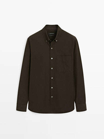Regular-fit shirt with pocket