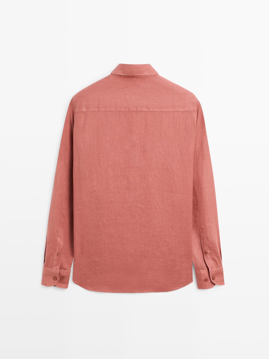 100% linen slim fit shirt