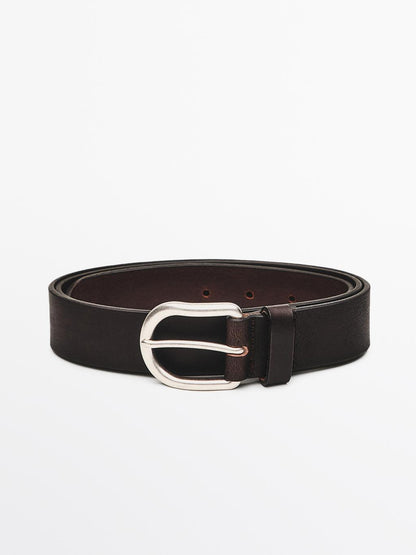 Nappa leather belt