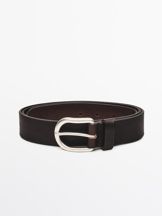 Nappa leather belt