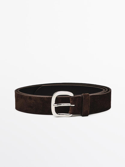 Plush nappa leather belt