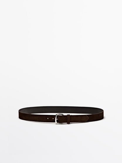 Plush nappa leather belt