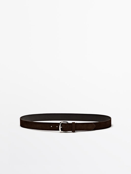 Plush nappa leather belt
