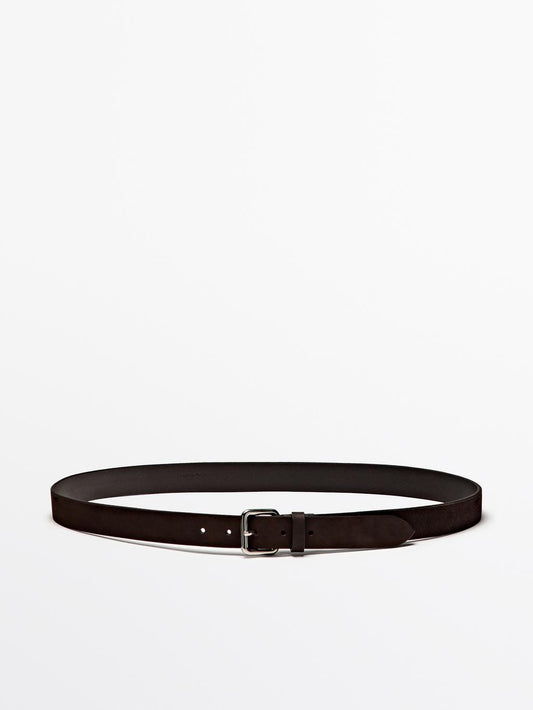 Nubuck leather belt