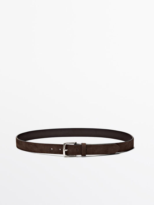 Nappa belt with coarse finish