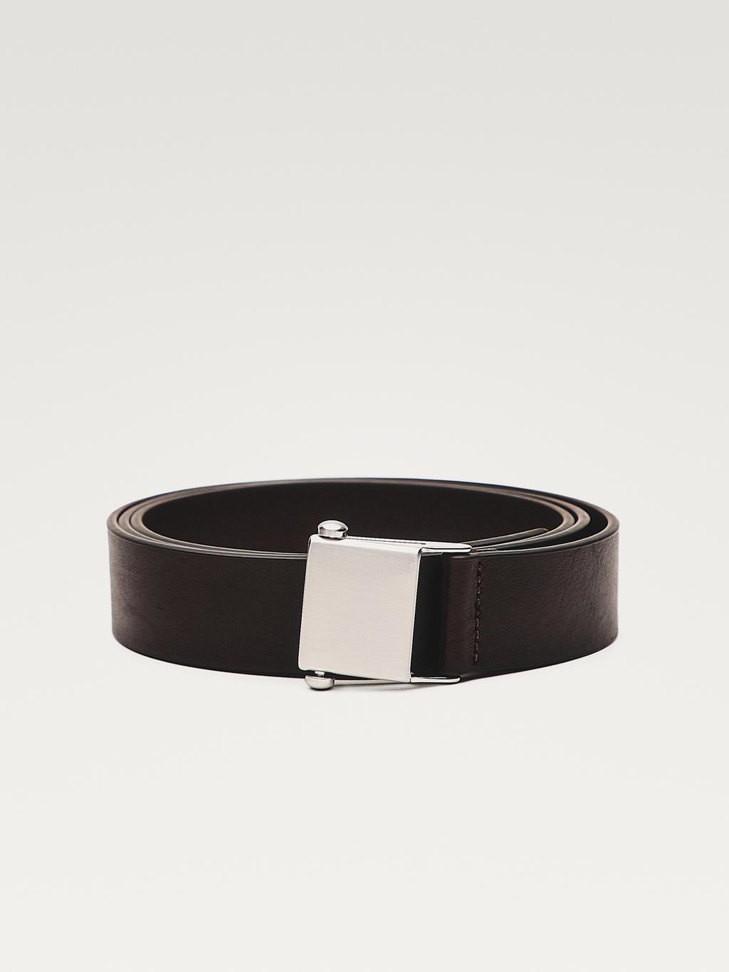 Nappa leather belt with buckle loop - LIMITED