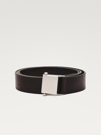Nappa leather belt with buckle loop - LIMITED