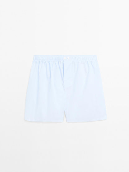 Micro-check print boxers