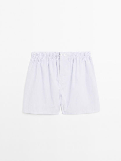 Double stripe print boxers