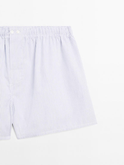 Double stripe print boxers