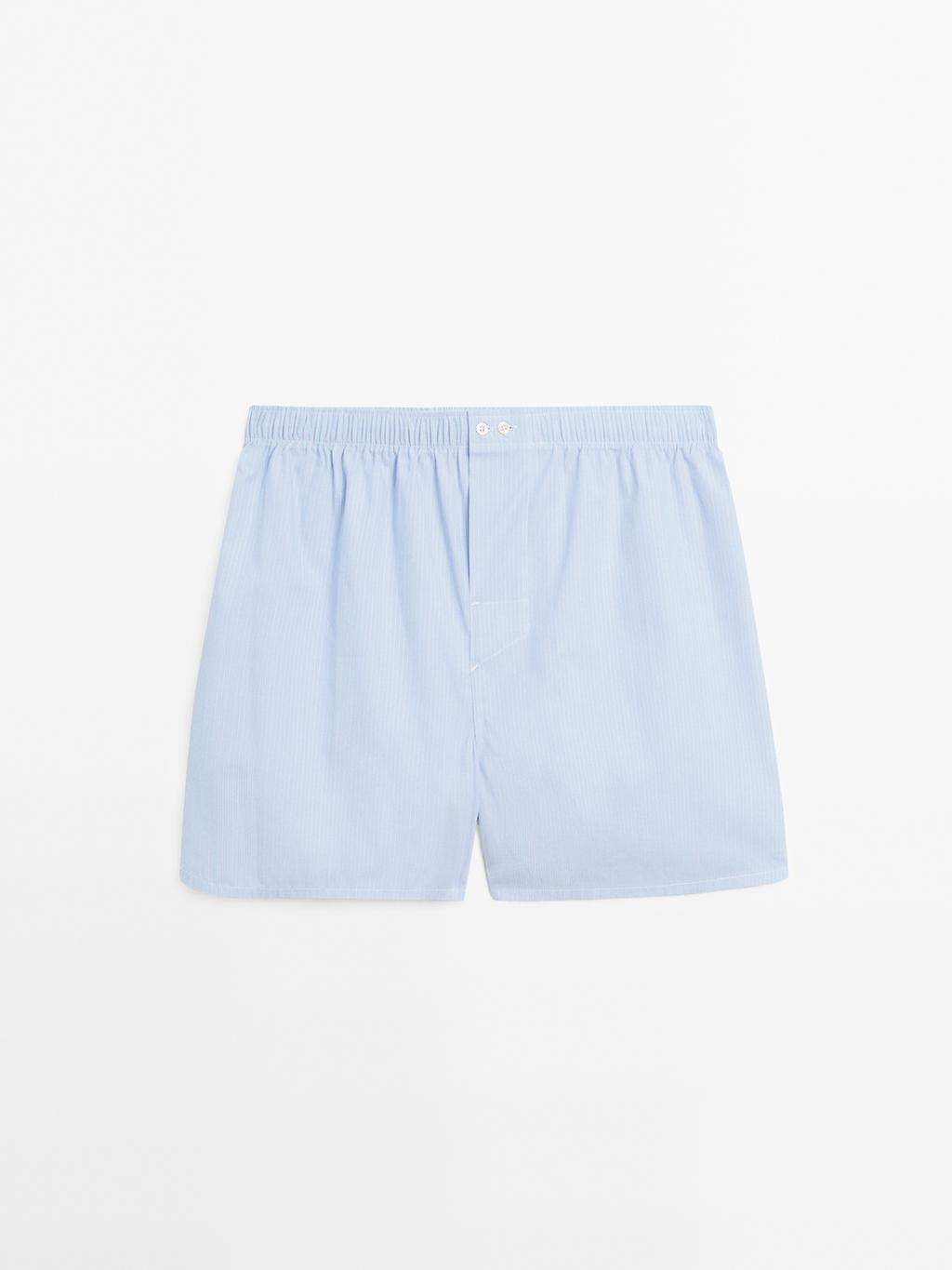 Striped print boxers