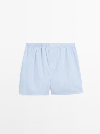 Striped print boxers