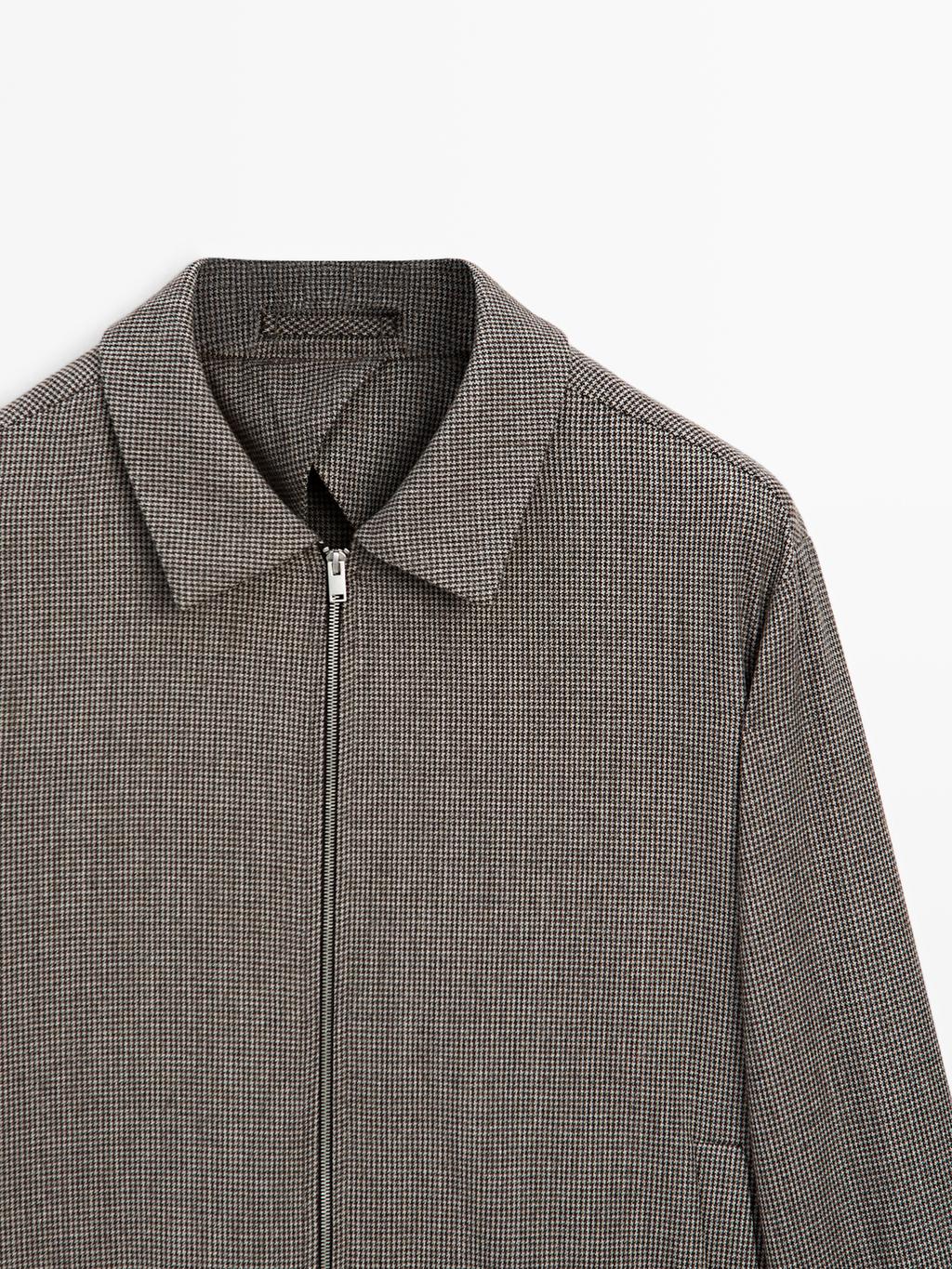 100% wool houndstooth jacket