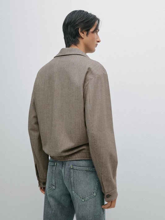 100% wool houndstooth jacket