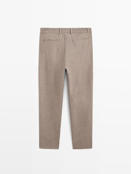Wool blend stretch trousers - LIMITED