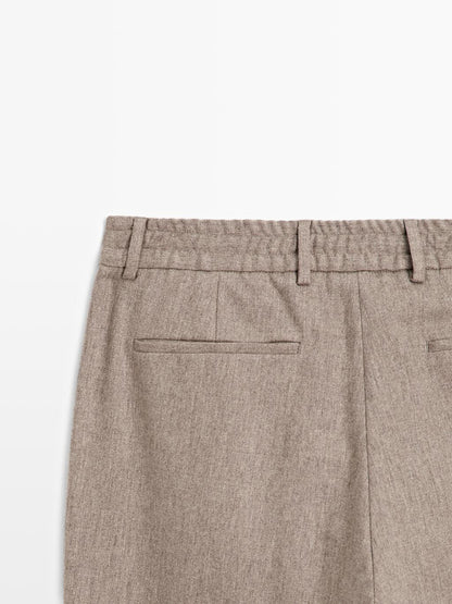 Wool blend stretch trousers - LIMITED
