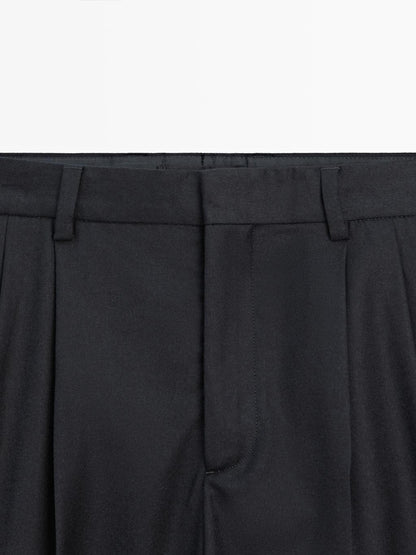 Flannel trousers with darts - LIMITED