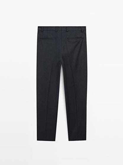 Flannel trousers with darts - LIMITED
