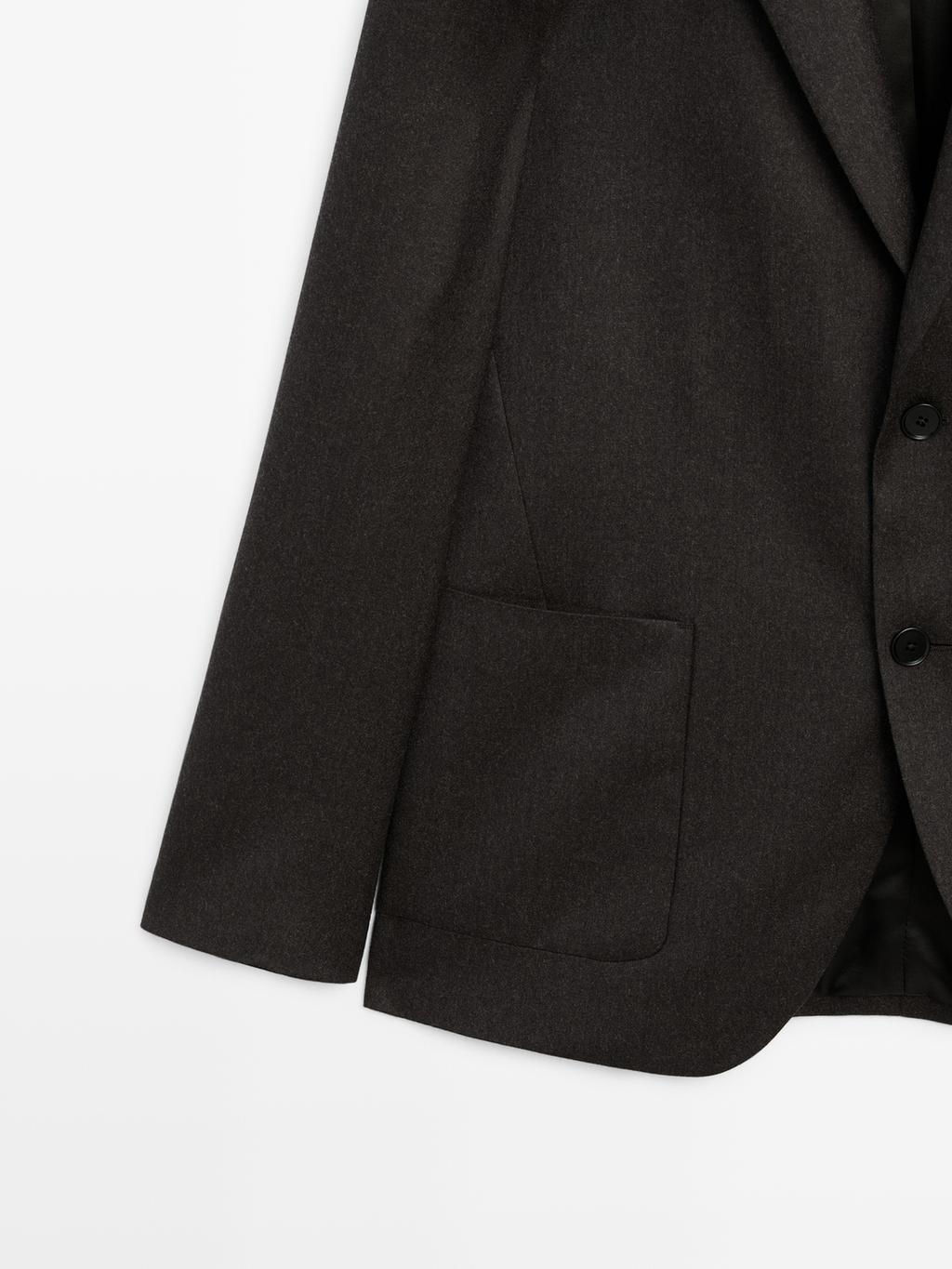 100% wool suit blazer