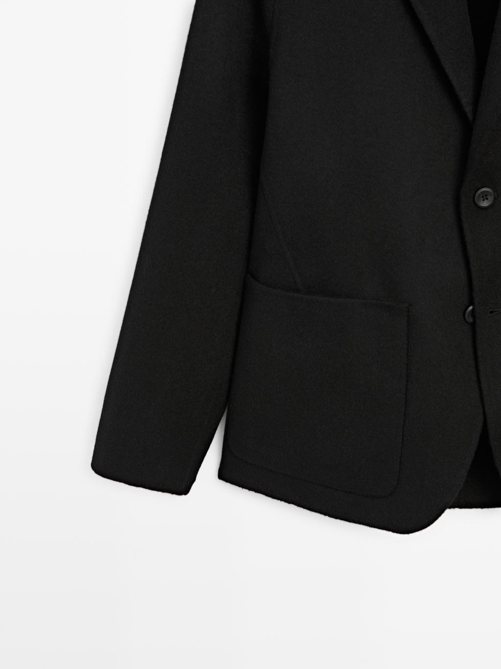 Double wool blend blazer