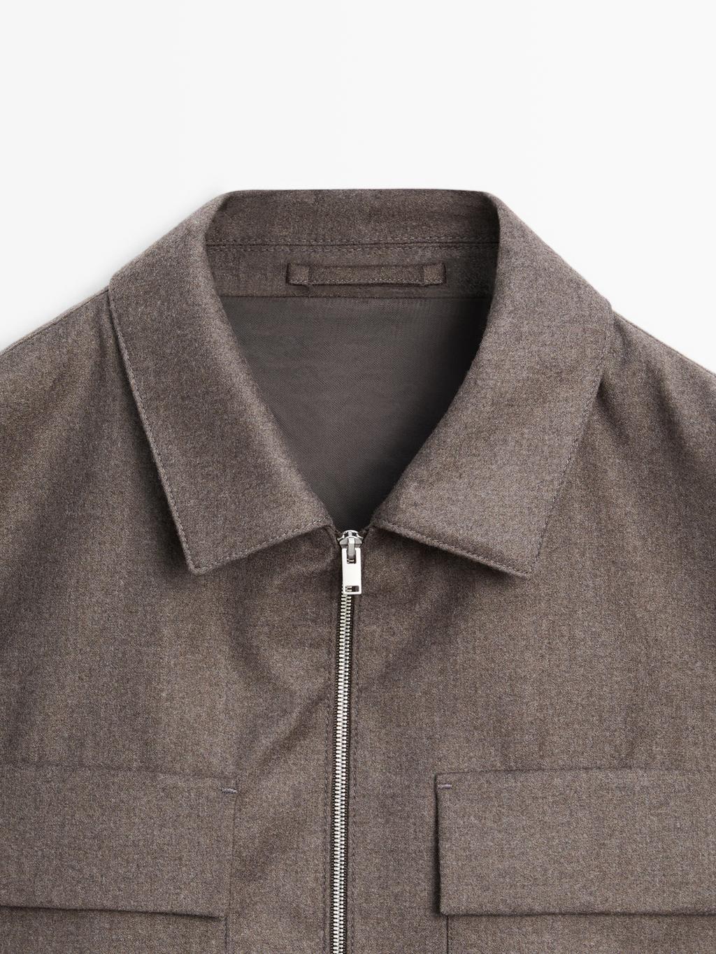 100% wool flannel jacket