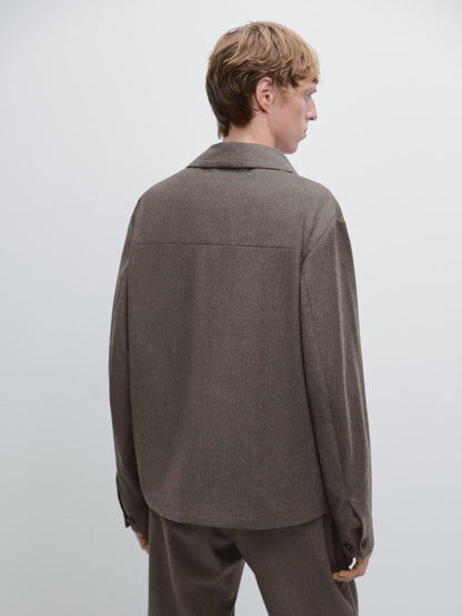 100% wool flannel jacket