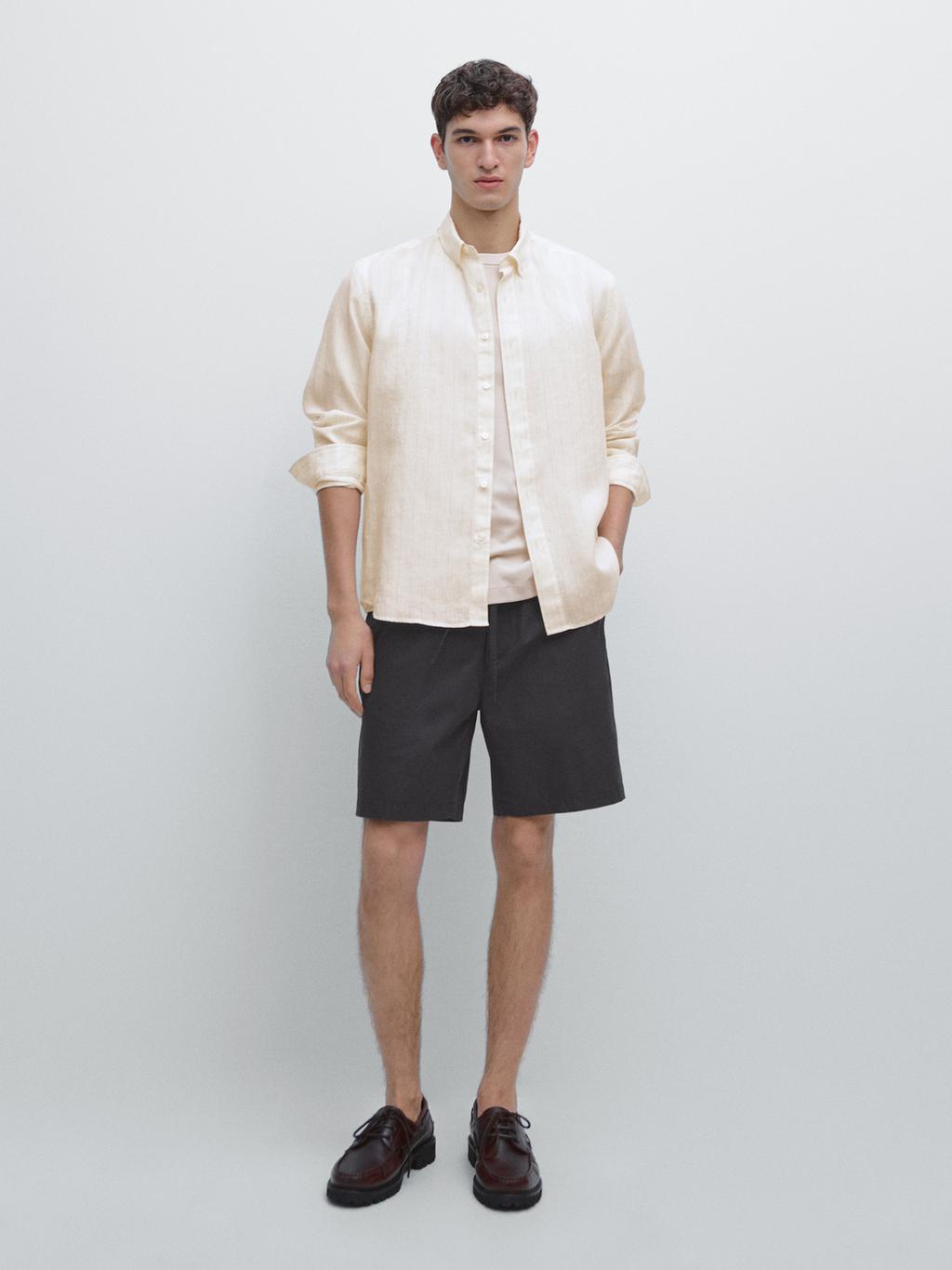 100% cotton jogger fit Bermuda shorts